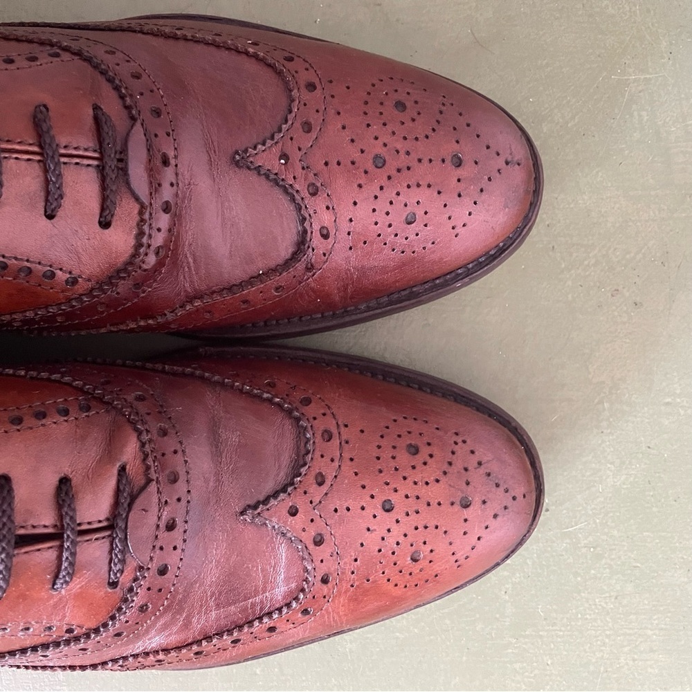 To Boot New York Adam Derrick Wingtip Brogues in Deep Cognac Leather *Italy* - Picture 2 of 8